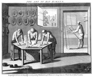 Fabrication de chapeaux de castor, 1750