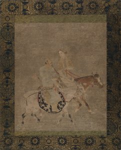 Homme et femme à cheval