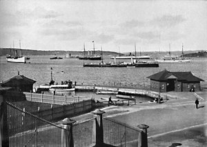 Man o War Stairs et Farm Cove, vers 1900