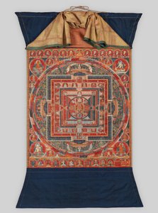 Mandala des formes de Manjushri, le Bodhisattva de la sagesse transcendante, fin du 14e siècle