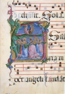 Enluminure de manuscrit avec l