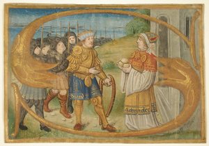 Feuillet de manuscrit probablement d