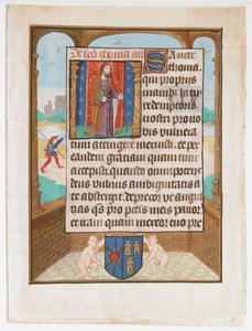 Feuille de manuscrit avec Saint Thomas, d