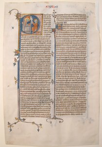 Feuille de manuscrit avec l