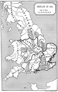 Carte de la Grande-Bretagne en 665 - Unbekannt