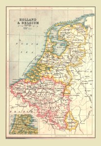 Carte de la Hollande et de la Belgique, 1902