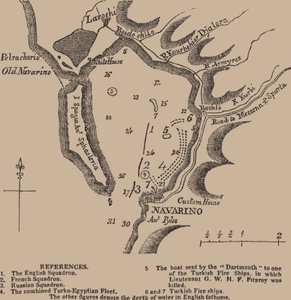 Carte de la baie de Navarin, premier quart du 19ème siècle - Unbekannt