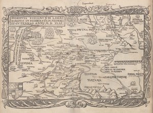 Carte de la Russie De : Rerum Moscoviticarum commentarii.., 1556