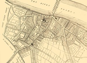 Carte de Southwark, 1720, vers 1878 - Unbekannt