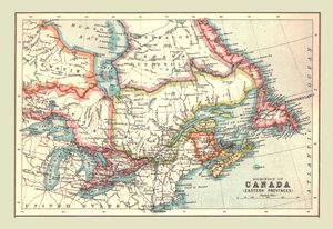 Carte du Dominion du Canada, provinces de l