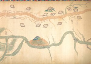Carte du Grand Canal de Pékin au fleuve Yangzi, fin 18e ou début 19e siècle - Unbekannt