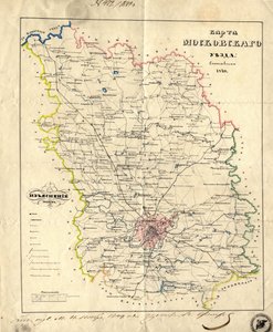 Carte du gouvernorat de Moscou, 1849 - Unbekannt