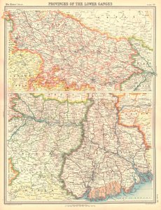 Carte des provinces du Bas-Gange