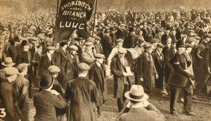 Manifestants de Shoreditch, protestations contre le test des moyens, Hyde Park, Londres, 1932, 1933