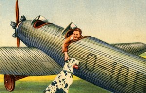 Marga von Etzdorf avec son avion, 1932