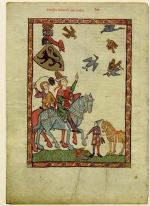 Margrave Henri III de Meissen, du Codex Manesse, entre 1305 et 1340