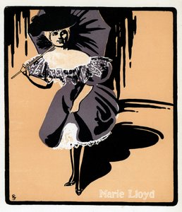 Marie Lloyd 1870-1922, chanteuse de music-hall anglaise, fin XIXe siècle