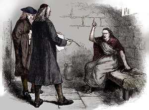 Martha Corey et ses procureurs, Salem, Massachusetts, vers 1692
