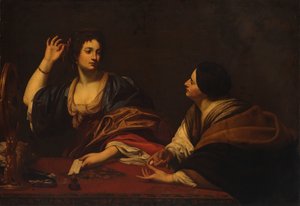 Marthe réprimandant sa sœur vaine Marie-Madeleine, 17ème siècle