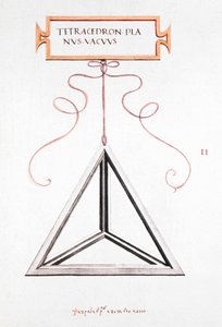 Dessins mathématiques du tétraèdre de Da Vinci
