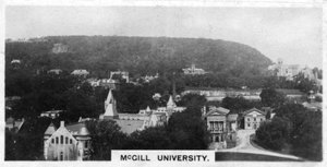 Université McGill, Montréal, Canada, années 1920