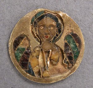 Médaillon avec un archange, byzantin, XIe siècle