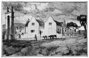 Ferme viticole Meerlust, Afrique du Sud, 1931