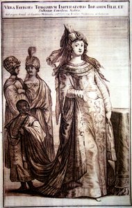 Mehpeyker Sultan avec ses serviteurs de cour, 1647