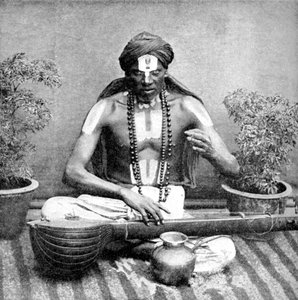 Mendicité adoptée au nom de Vishnu, Inde, 1922