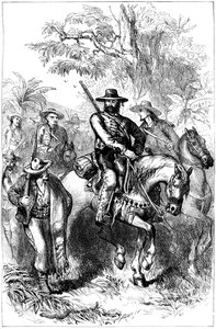 Flibustiers mexicains en marche, milieu du 19ème siècle, vers 1880