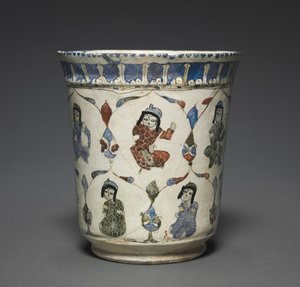 Gobelet Minai avec princes assis, 1180-1220 - Unbekannt