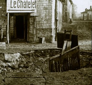 Carrefour miné, Le Chatelet, France, c1914-c1918