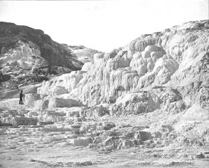 Terrasse de Minerva, Parc Yellowstone, USA, vers 1900