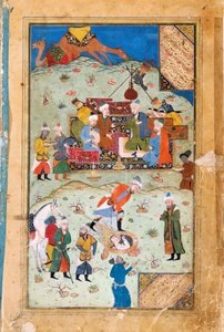Miniature de la légende de Joseph et la femme de Potiphar par Jami