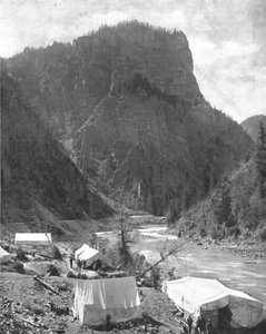 Camp minier, Nevada, USA, vers 1900