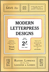 Conceptions modernes de la typographie - Design primé, 1909