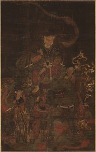 Monju et ses assistants, 1200s - Unbekannt