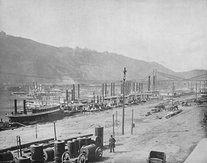 Quai de Monongahela, Pittsburgh, Pennsylvanie, vers 1897