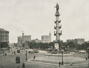 Monument à Wilhelm von Tegetthoff sur le Praterstern, Vienne, Autriche, 1895