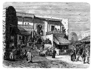 Café maure à Sidi Bou Said, Tunis, vers 1890 - Unbekannt