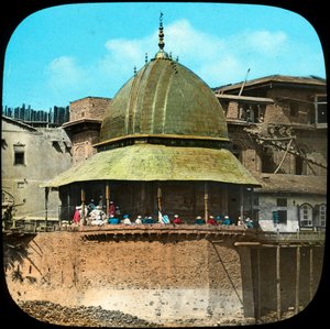 Mosquée au toit doré, Inde, fin 19e ou début 20e siècle