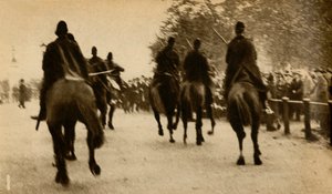 Police montée chargeant les manifestants, protestations contre le test des moyens, Hyde Park, Londres, 1932, 1933 - Unbekannt