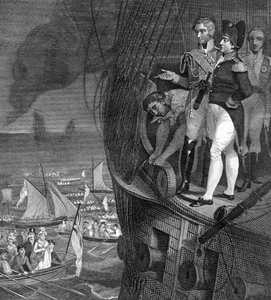 Napoléon Bonaparte 1721-1818 à bord du Belerophon au large de Plymouth, 19ème siècle