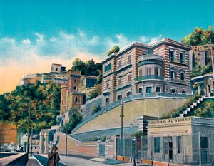 Naples - Corso Vittorio Emanuele, Hôtel Bertolini et Funiculaire Vomero