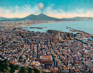 Naples - Panorama de S. Martino, vue de San Martino, vers 1900
