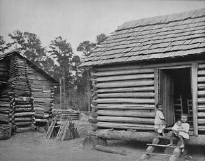Cabanes en rondins de nègres, Thomasville, Géorgie, vers 1897