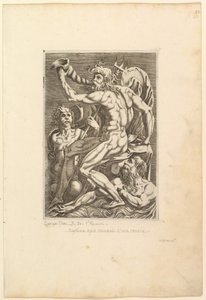 Neptune assis soufflant dans une conque - Unbekannt