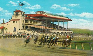 Nouveau Club House et Grand Stand, Agua Caliente Jockey Club, vers 1939