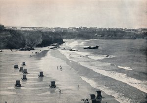 Newquay - Un lieu de baignade tranquille, 1895