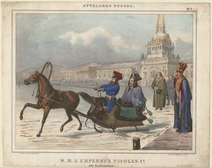 Nicolas Ier de Russie en traîneau, 1850 - Unbekannt